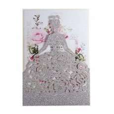 Silvery Laser Invitation Card Marriage Invitation Card Glitter Paper